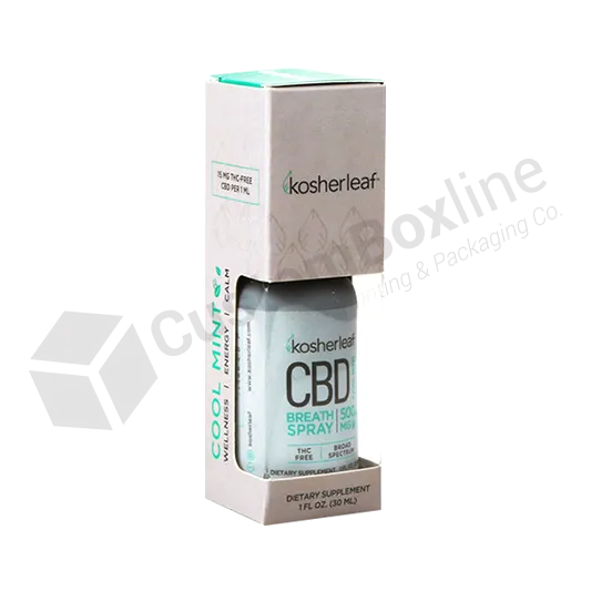 CBD Breath Spray Product Box with Window