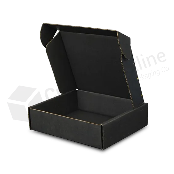 Custom Matte Black Corrugated Mailer Box