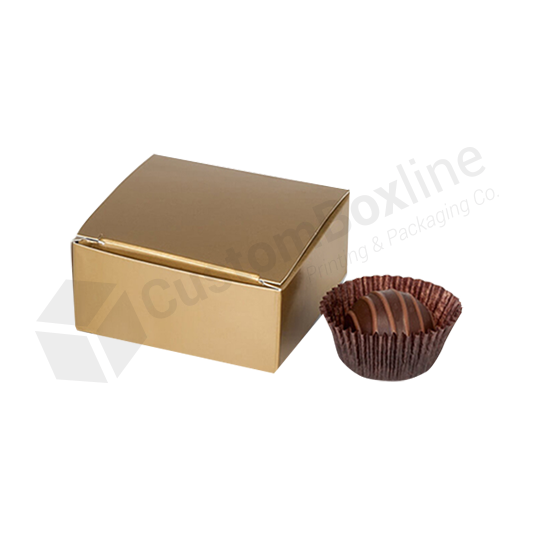 Matte Gold Candy Truffle Boxes