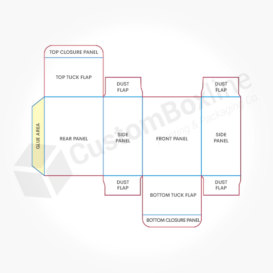 Reverse Tuck End Template